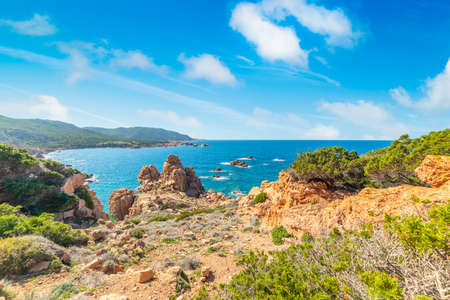 Beautiful Costa Paradiso shore on a sunny day. Sardinia, Italyの写真素材