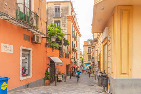 Sorrento, ITA - May 22, 2018: City life in beautiful Sorrento, Italyのeditorial素材