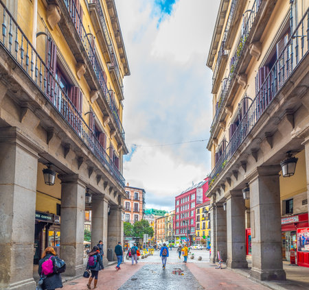 Madrid, SP - January 22, 2020: City life in downtown Madridのeditorial素材