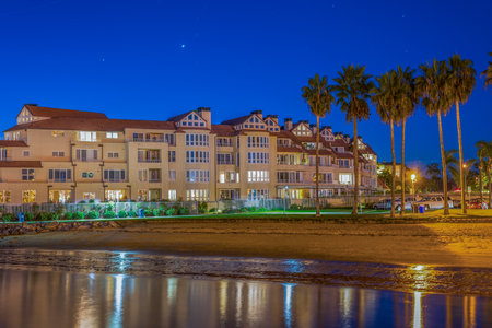 clear night in Coronado island, Californiaの写真素材