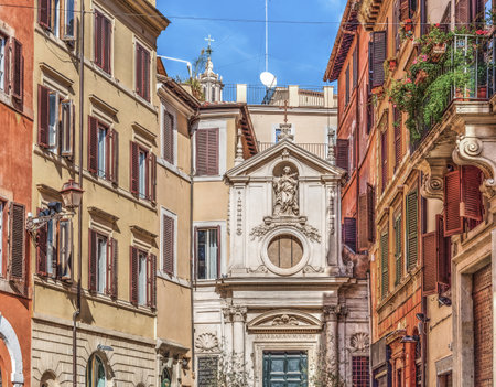 Santa Barbara dei Librari church in Rome, Italyの写真素材
