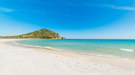 Turquoise water in Cala Monte Turno, Sardiniaの写真素材