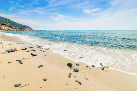 Rocks in Porto Sa Ruxi shore, Sardiniaの写真素材