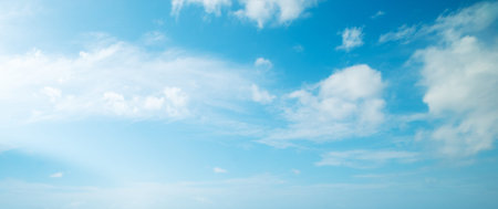 Blue sky with small clouds in Seychelles
