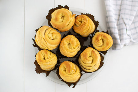 Cruffins is a hybrid of croissant and muffin. Tasty and fragrant pastries, with an unusual...