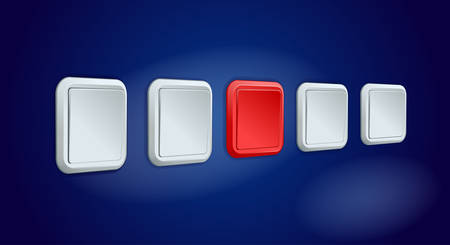 number of vector breakers on a blue backgroundのイラスト素材