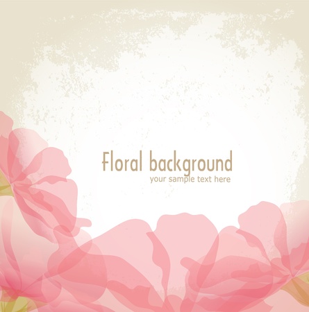 vector pink petals of a flower on grunge backgroundのイラスト素材