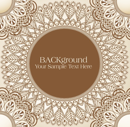 vector hand-drawn abstract flowers patternのイラスト素材