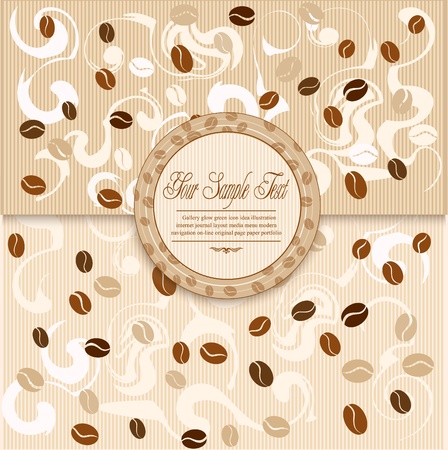 background with coffee and Labelのイラスト素材