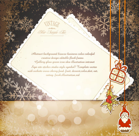 Vintage, grungy New Year, Christmas backgroundのイラスト素材
