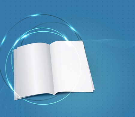  blue business background, with a copybook のイラスト素材