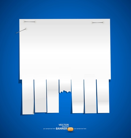 Ad vector with clips on blue backgroundのイラスト素材