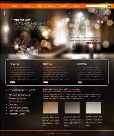Vector website template for businessのイラスト素材