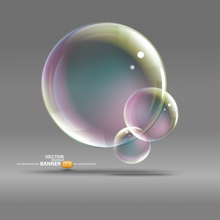 bubbles on a gray backgroundのイラスト素材