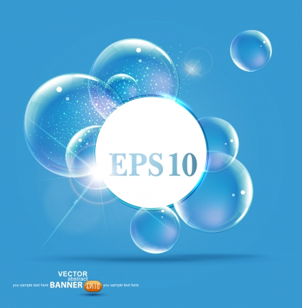 bubbles on a blue backgroundのイラスト素材