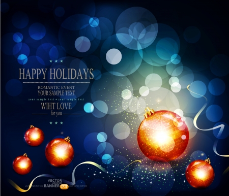 Christmas background with golden ballsのイラスト素材