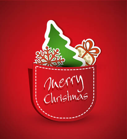 greeting card for Christmas and New Yearのイラスト素材