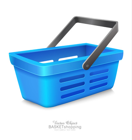 vector blue shopping basket to Marketのイラスト素材