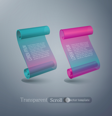 vector set. Abstract scroll (elements for design)のイラスト素材
