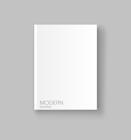 Vector cover, booklet template, magazine, book, brochure. Element for business design. 3d, isolated on a gray backgroundのイラスト素材