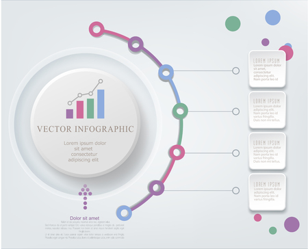 Illustration pour Vector abstract element for business.Strategy in stages.Steps of development, teamwork.Business concept . Graph, diagram,  presentation infographic template - image libre de droit