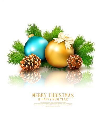 Holiday themed card design vectorのイラスト素材