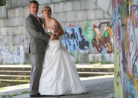 Happy married coupleの写真素材