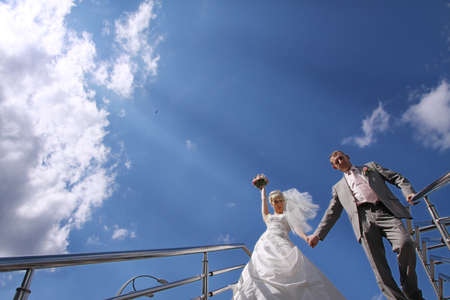 Happy Wedding coupleの写真素材