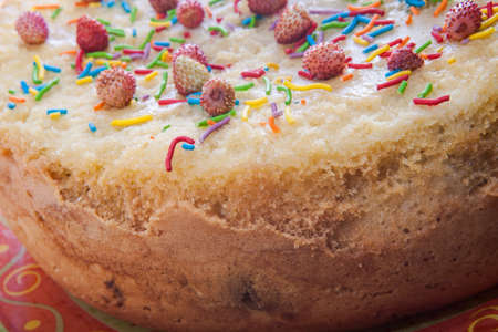 apple pie with thick creamの写真素材