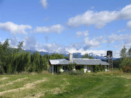 An agriculture farm in Patagonia in Agrentina  の写真素材