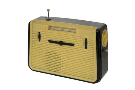 Old fashioned radio set over white 1  の写真素材