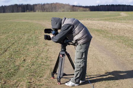 A cameraman is shooting a film 2  の写真素材