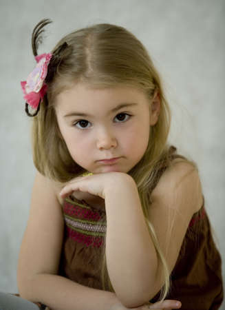 Vertical portrait of a little girl 5  の写真素材