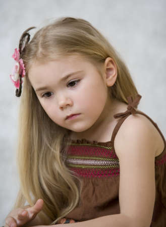 Vertical portrait of a little girl 6  の写真素材