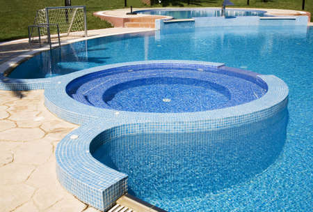 Open air swimming pool in hotel 3  の写真素材