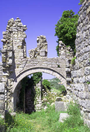 Ruins of old temple Bar in Montenegro 2  の写真素材