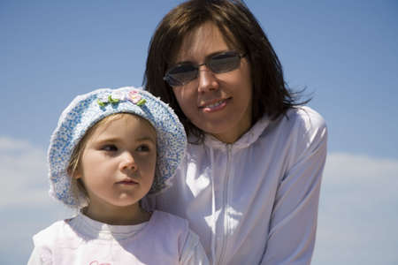 Portrait of mother and daughter 2の写真素材