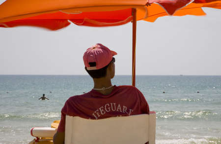 Lifeguard on job   の写真素材
