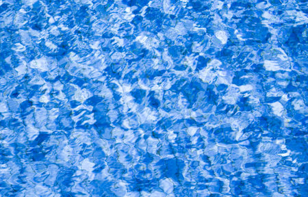 Refraction of sunlight in swimming pool water 