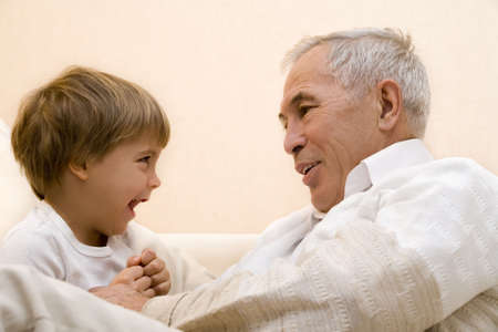Adult senior play about with his grandchild 2  の写真素材
