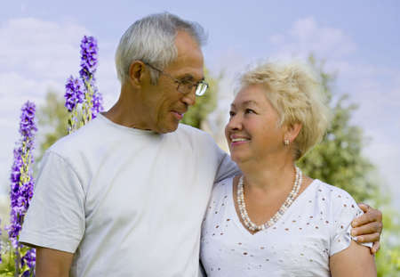 Portrait of mature loving couple  の写真素材
