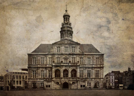 Maastricht city, Netherlands. Made in artistic vintage styleの写真素材