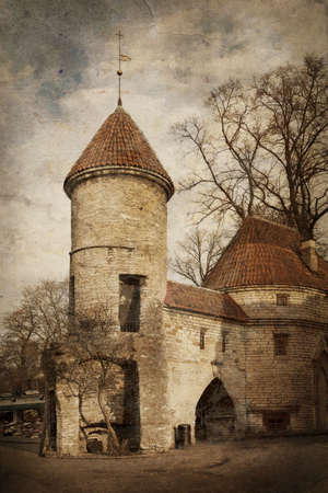 Urban scene. Tallinn, Estoniaの写真素材