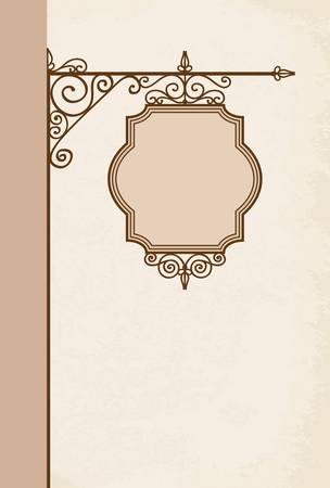 signboard. Placardのイラスト素材