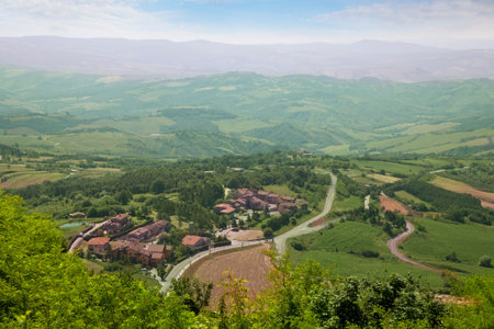 Tuscany Landscape  Suburbs of Radicofani town, Italy