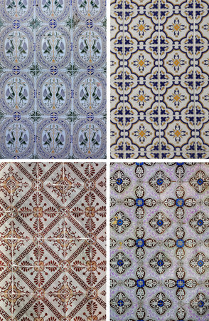 Detail of some typical Portuguese tiles