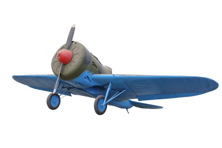 The fighter aircraft was part of the red Army of the Soviet Union in 1941. Isolated on white...