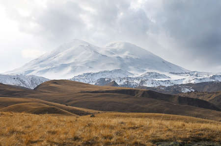 Fantastic landscape of the Caucasus Mountains in the Elbrus region, Russiaの写真素材
