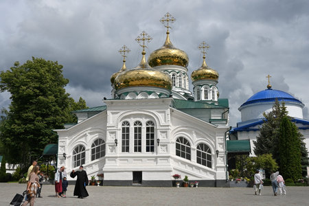 RAIFA, RUSSIA - JUNE 18, 2025: Orthodox Cathedral of the Holy Trinity in Raifa, Republic of...