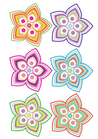 Flower patternsのイラスト素材